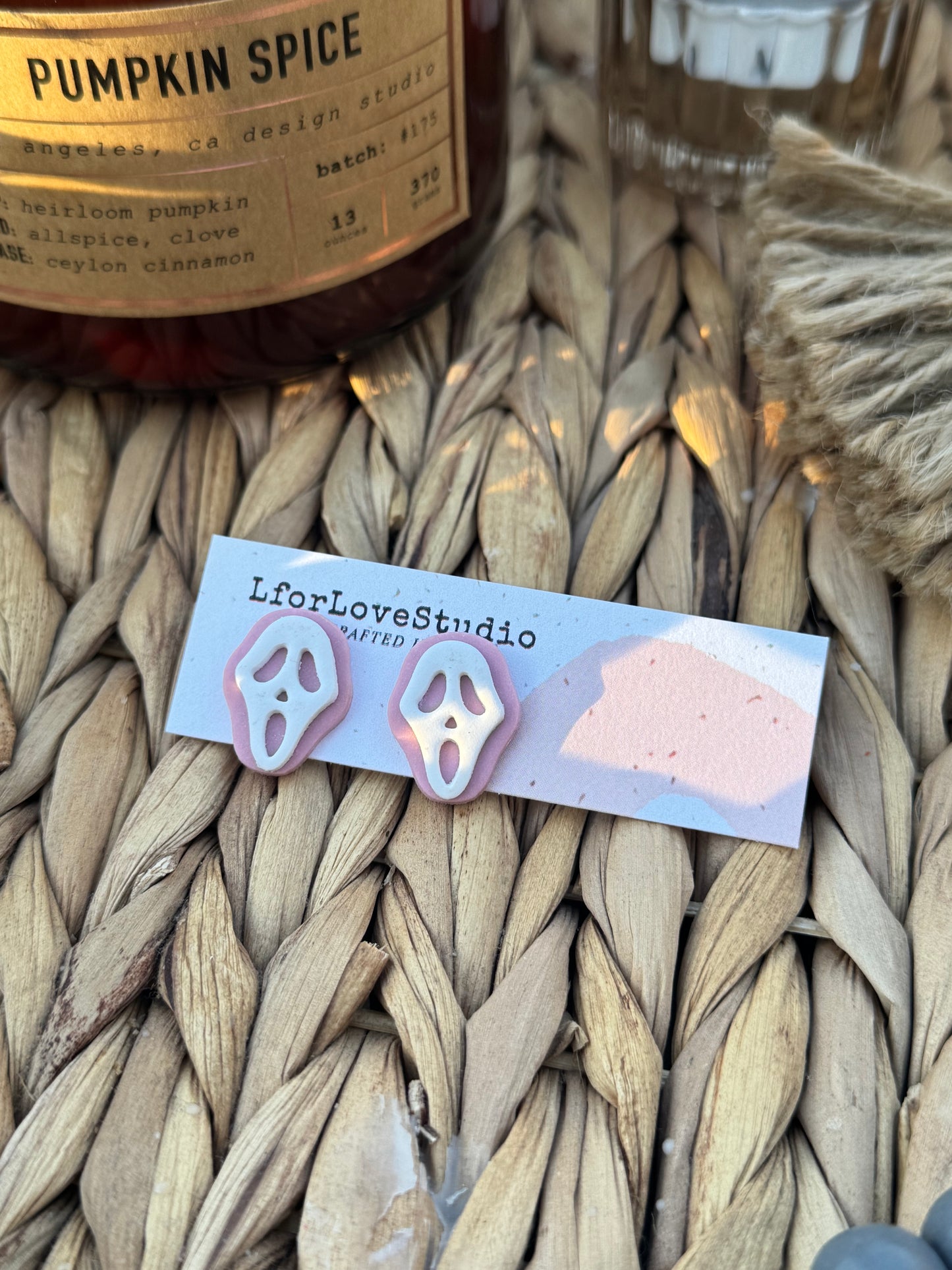 Ghost face studs